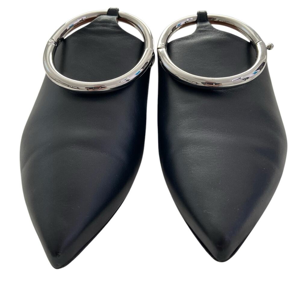 Alaia La Babouche Leather Mules Ankle Ring Statement Preppy Fall Casual 7.5 - Picture 4 of 10